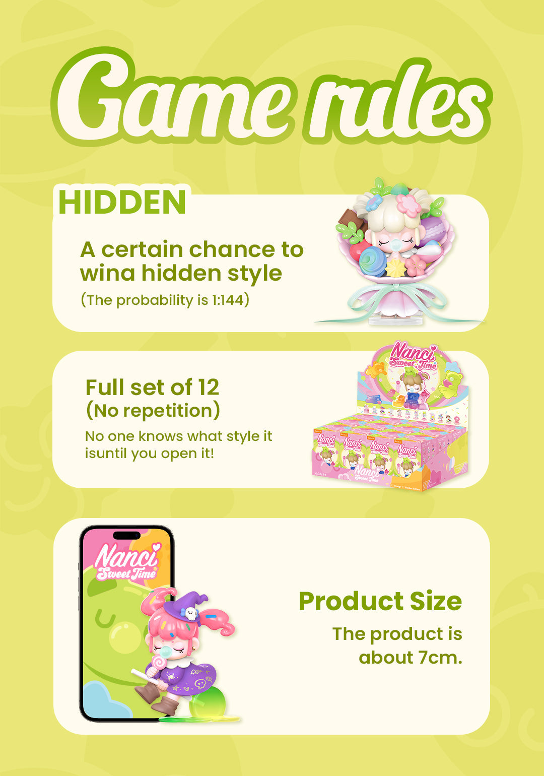 Rolife Surprise Figure Dolls – Nanci’s Sweet Time Blind Box Series (ZRXX)