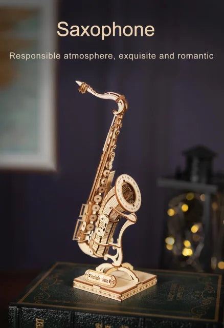 Robotime Musical Instrument Series 3D Wooden Puzzle DIY Model Kit TG309 TG409 TG411