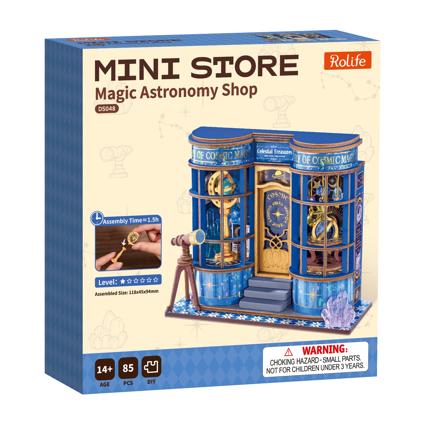 Rolife DIY Miniature House – Magic Astronomy Shop Wooden Puzzle Kit (DS048)