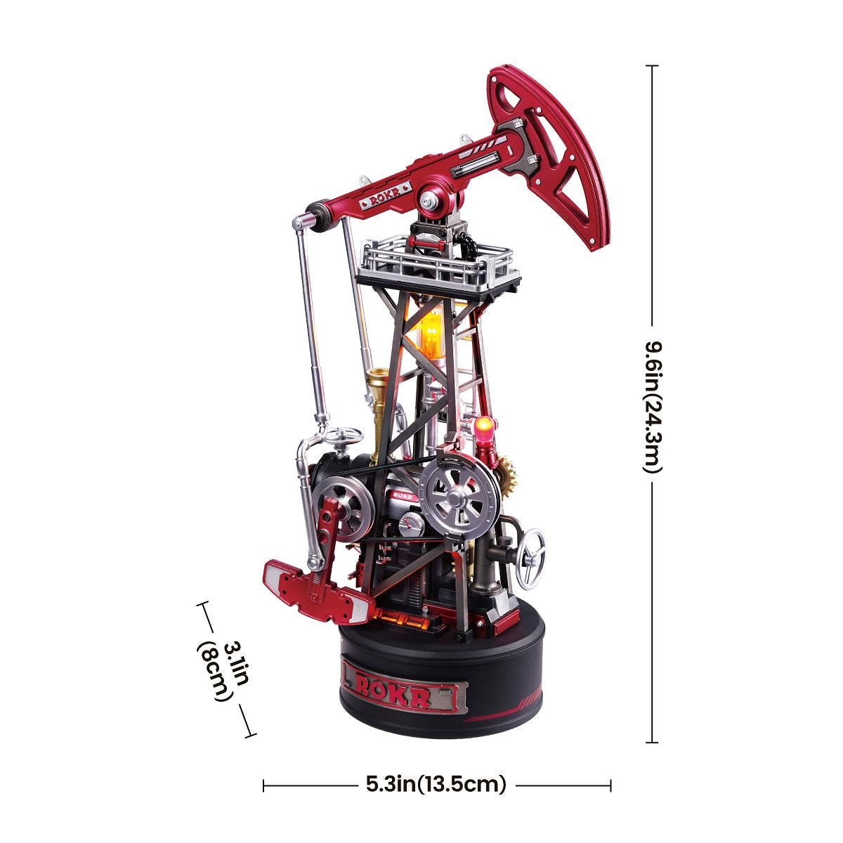 ROKR Oil Pump Jack Mechanical 3D Wooden Puzzle CGL03