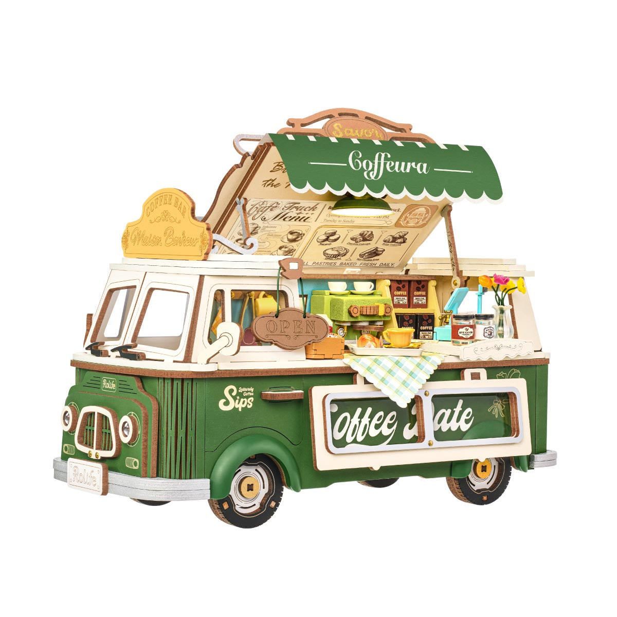 Rolife Leo’s Coffee Truck DIY Miniature House Kit (TGS07)