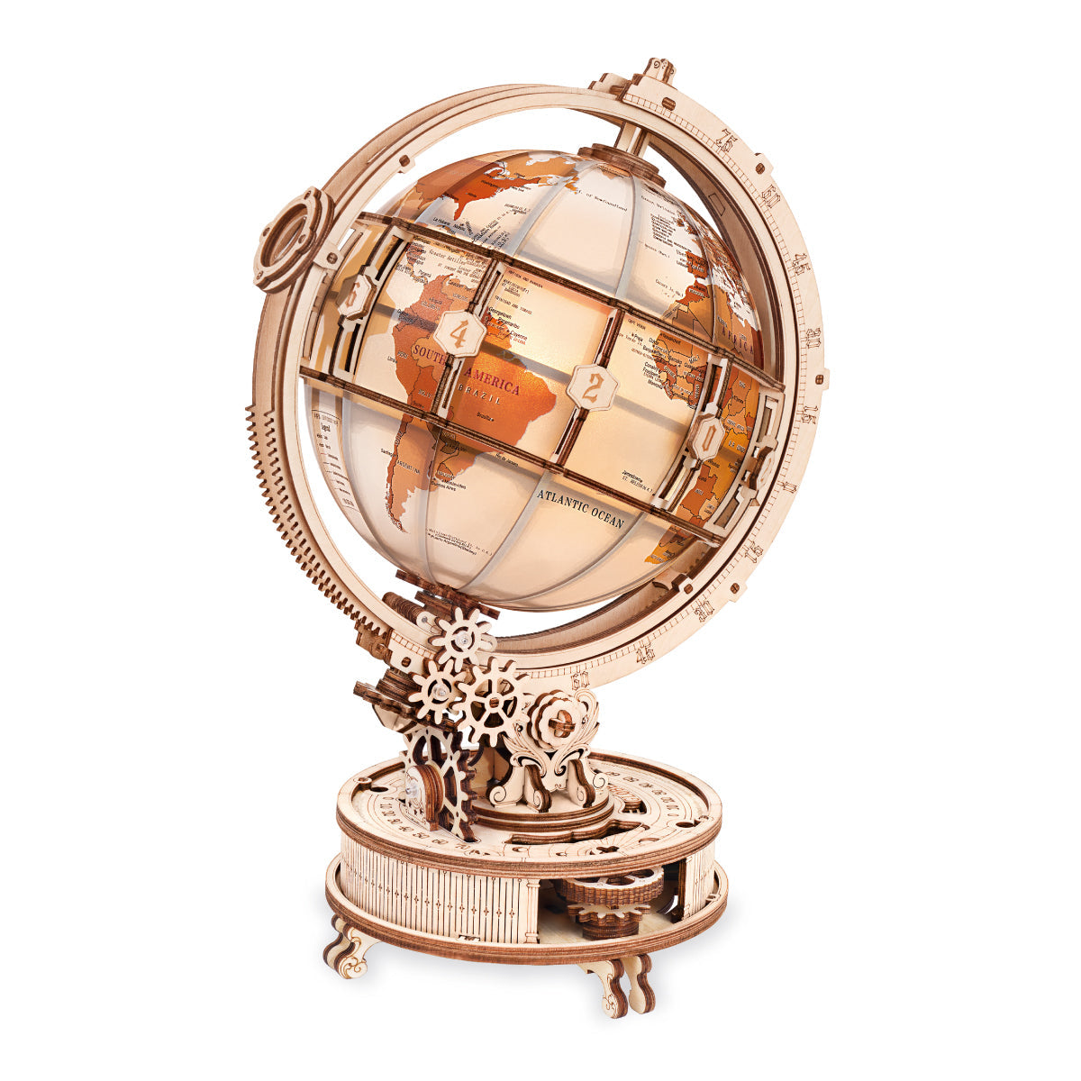 ROKR Luminous Globe 3D Wooden Puzzle Model Kit (ST003D)