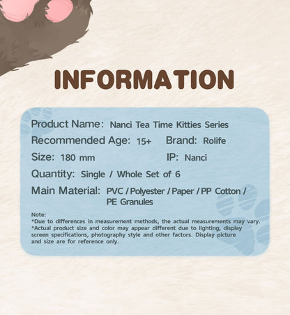 Rolife Nanci’s Tea Time Kitties Surprise Plush Dolls (MNDXX)