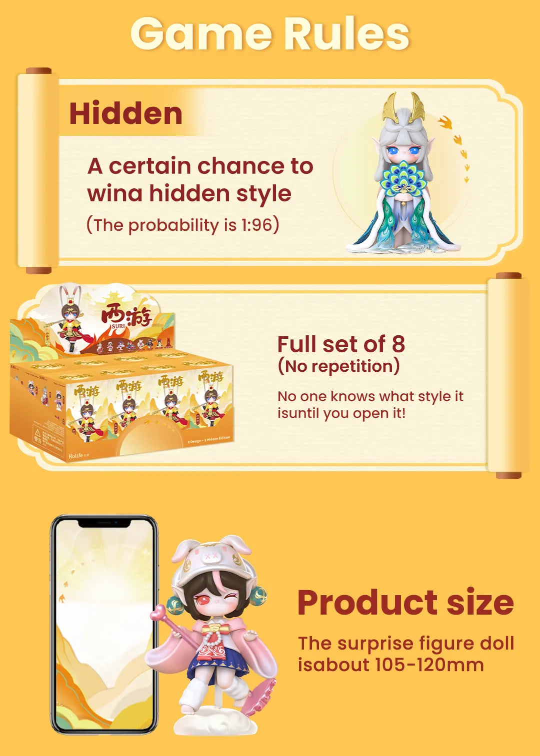 Rolife Surprise Figure Dolls – Suri’s Journey to the West Blind Box Series (SIXX)