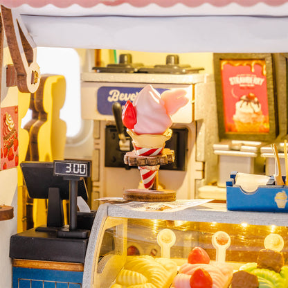Rolife DIY Miniature House – Beverly’s Ice Cream Truck Wooden Puzzle Kit (TGS06)