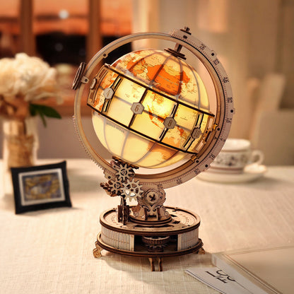 ROKR Luminous Globe 3D Wooden Puzzle Model Kit (ST003D)