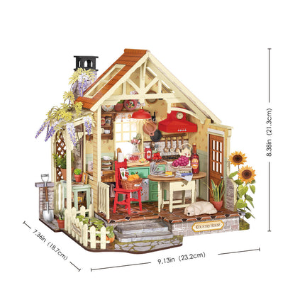 Rolife Sunlit Farmhouse Kitchen DIY Miniature House Kit (DH101)