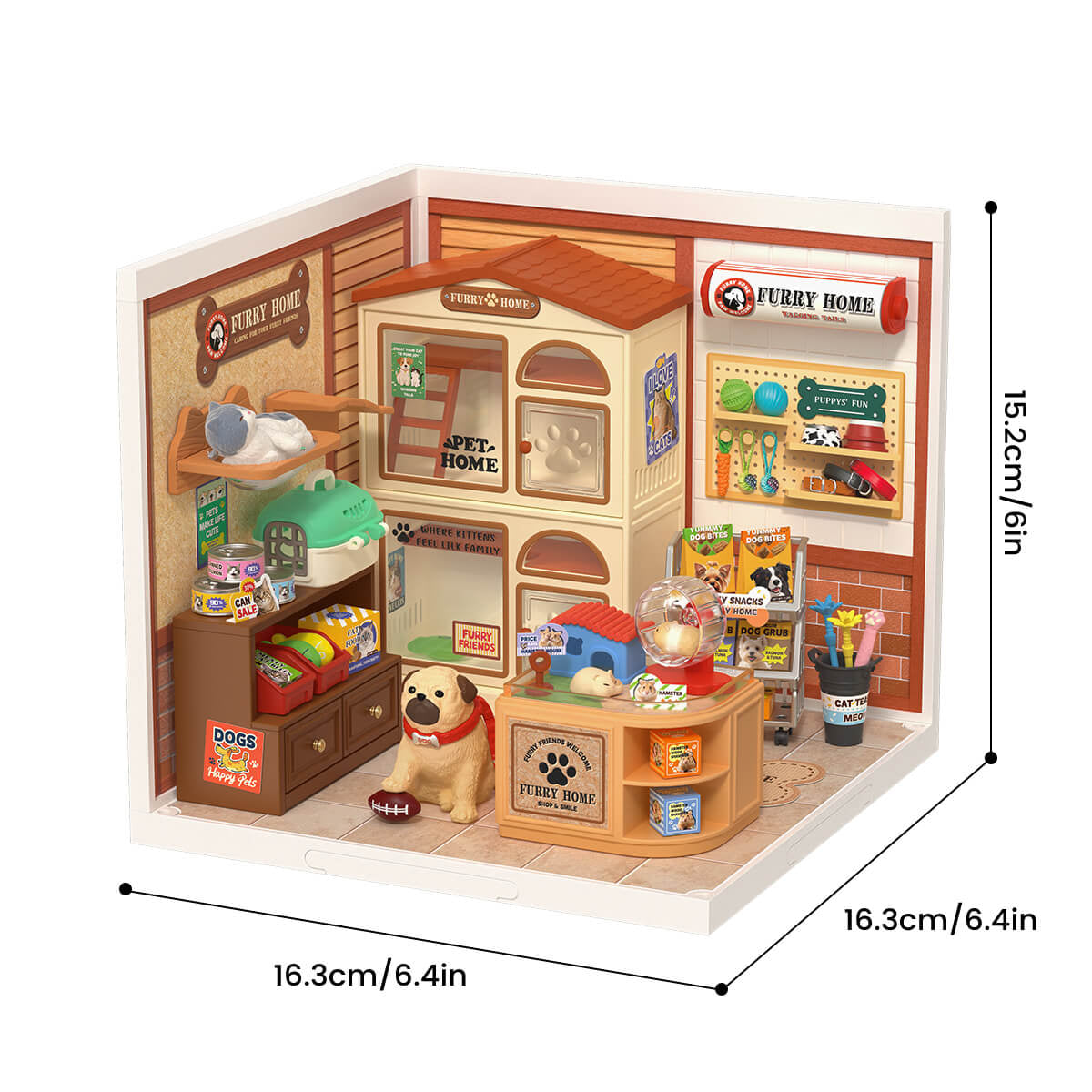 Rolife Furry Friends Home DIY Miniature House Kit (DW027)