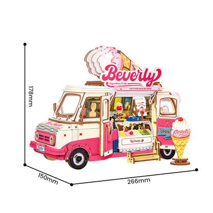 Rolife DIY Miniature House – Beverly’s Ice Cream Truck Wooden Puzzle Kit (TGS06)