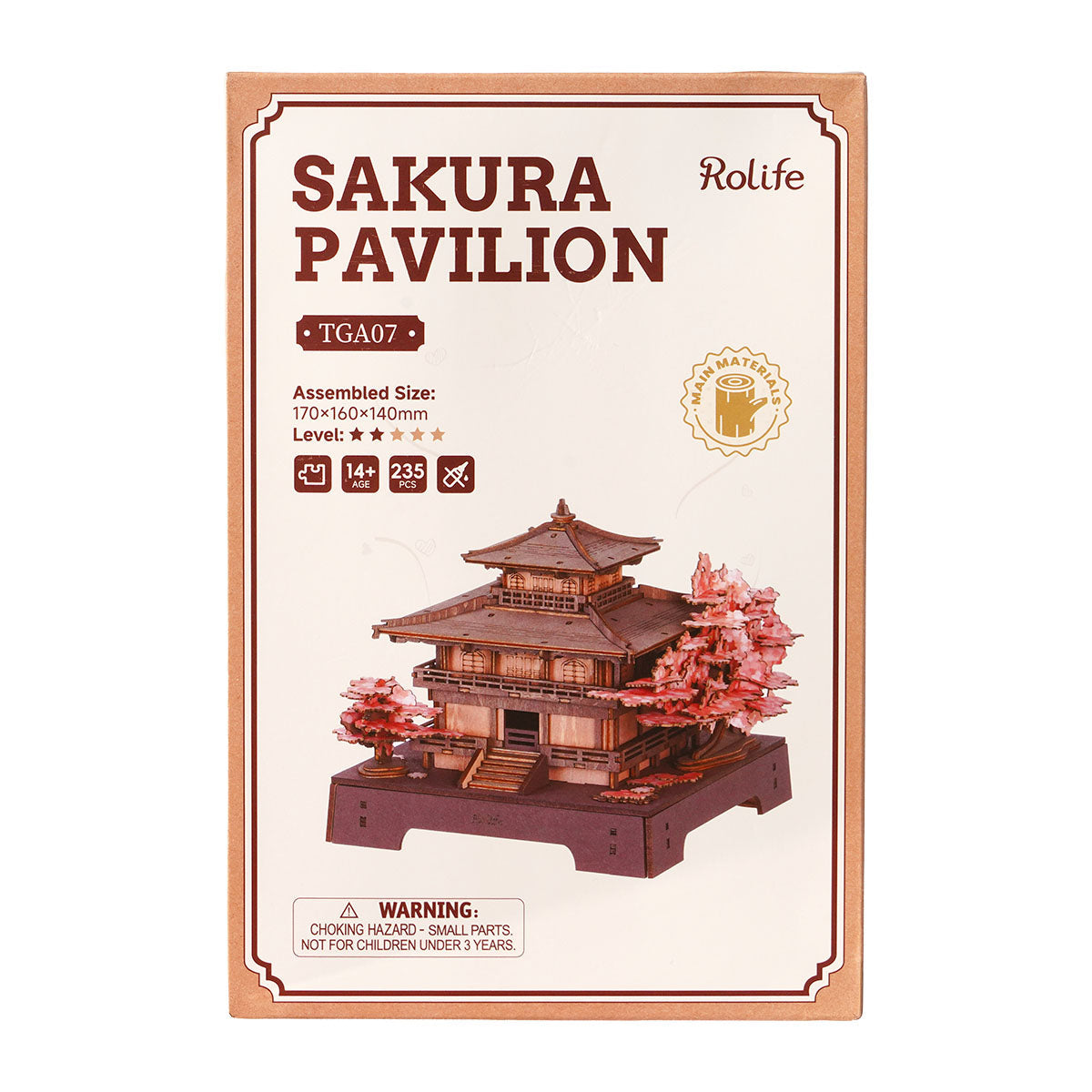 Rolife Sakura Pavilion 3D Wooden Puzzle Kit (TGA07)