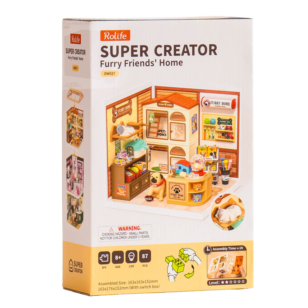 Rolife Furry Friends Home DIY Miniature House Kit (DW027)