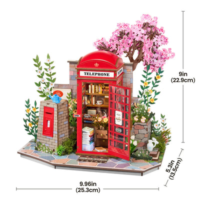 Rolife DIY Miniature House – Blossom Book Booth 3D Wooden Puzzle Kit (TGS05)