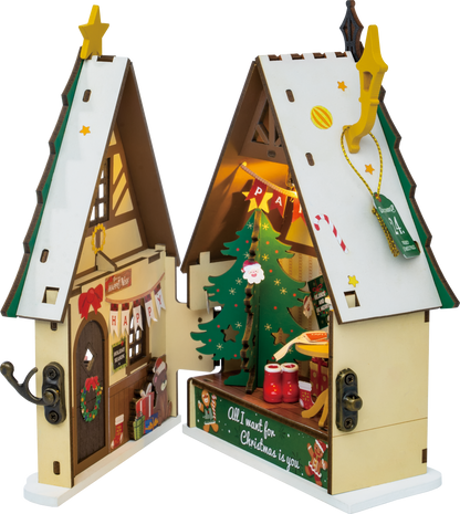 Rolife Twinkling Christmas House DIY Miniature House DS036
