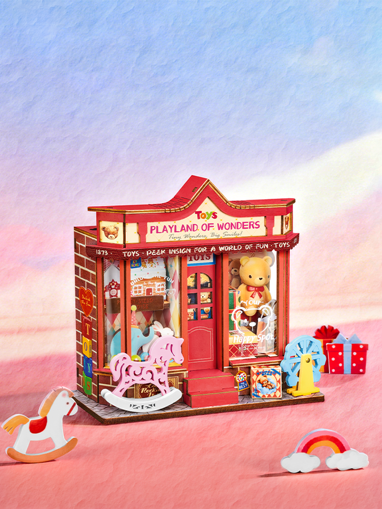 Rolife DIY Miniature House – Whimsy Toy Shop Wooden Puzzle Kit (DS044)