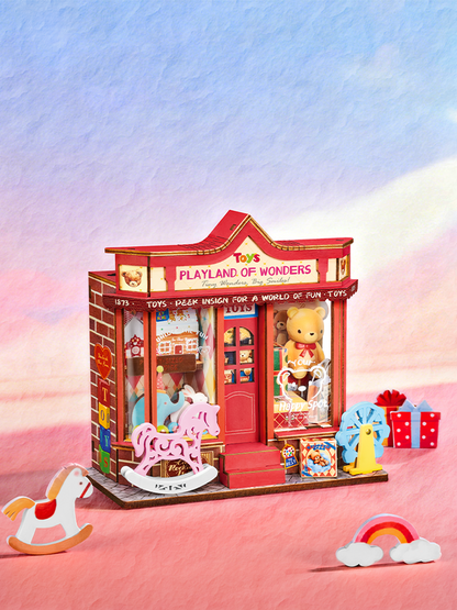 Rolife DIY Miniature House – Whimsy Toy Shop Wooden Puzzle Kit (DS044)