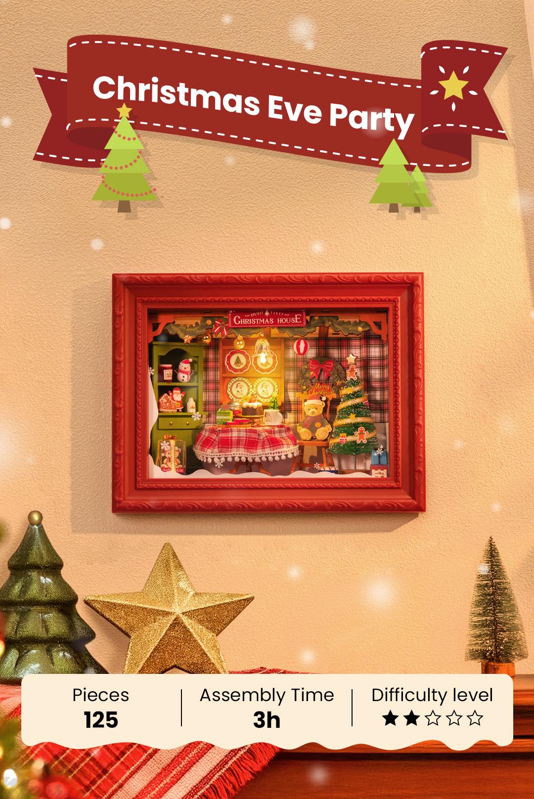 ROKR Rolife Christmas Eve Miniature Room 3D Wooden Puzzle DP005