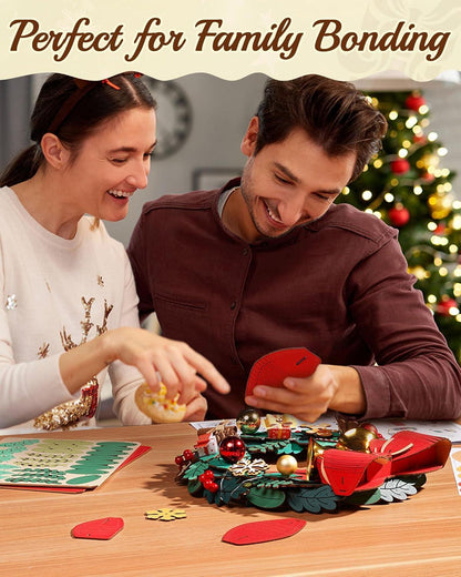 ROKR Christmas Wreath 3D Wooden Puzzle Holiday Ornament TGL04
