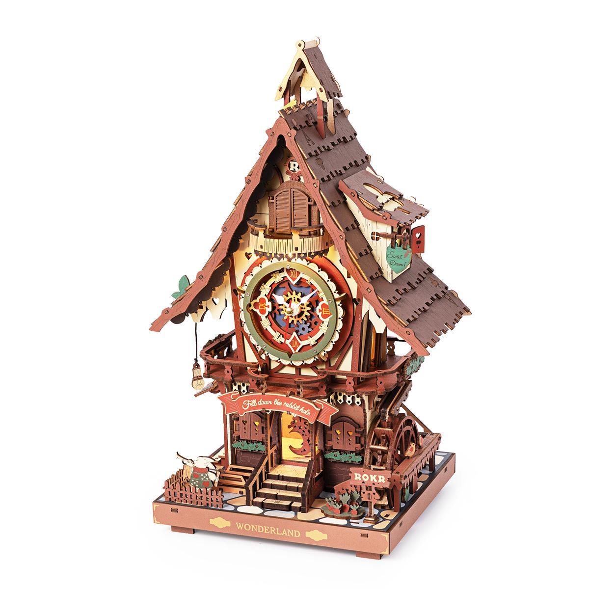 ROKR Mechanical Cuckoo Clock 3D Wooden Puzzle LC901C