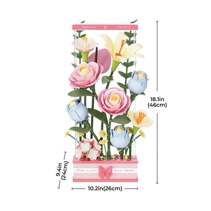 ROKR Blooming Bouquet 3D Puzzle DIY LED Flower Arrangement Model Kit AF01D