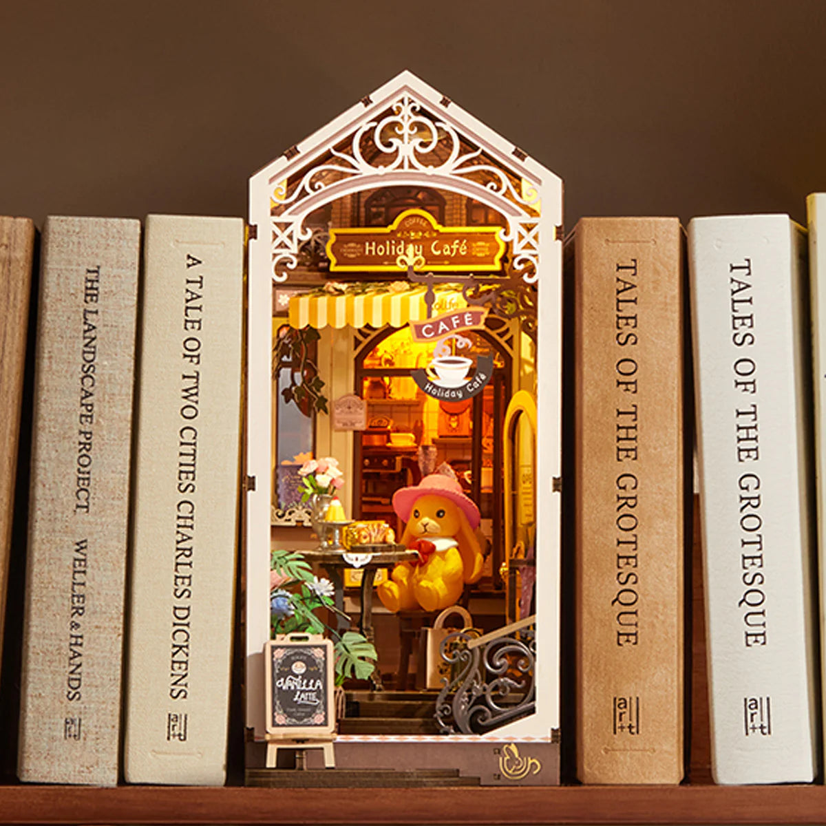 Rolife Holiday Cafe DIY Book Nook Shelf Insert TGB15