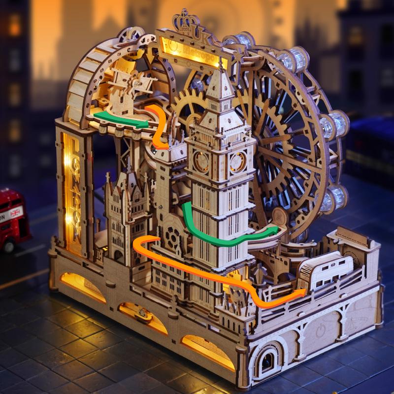 ROKR London Marble Run 3D Wooden Puzzle EGB01
