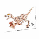 ROKR Velociraptor Wooden Dinosaur 3D Puzzle LD01-DIY Gift
