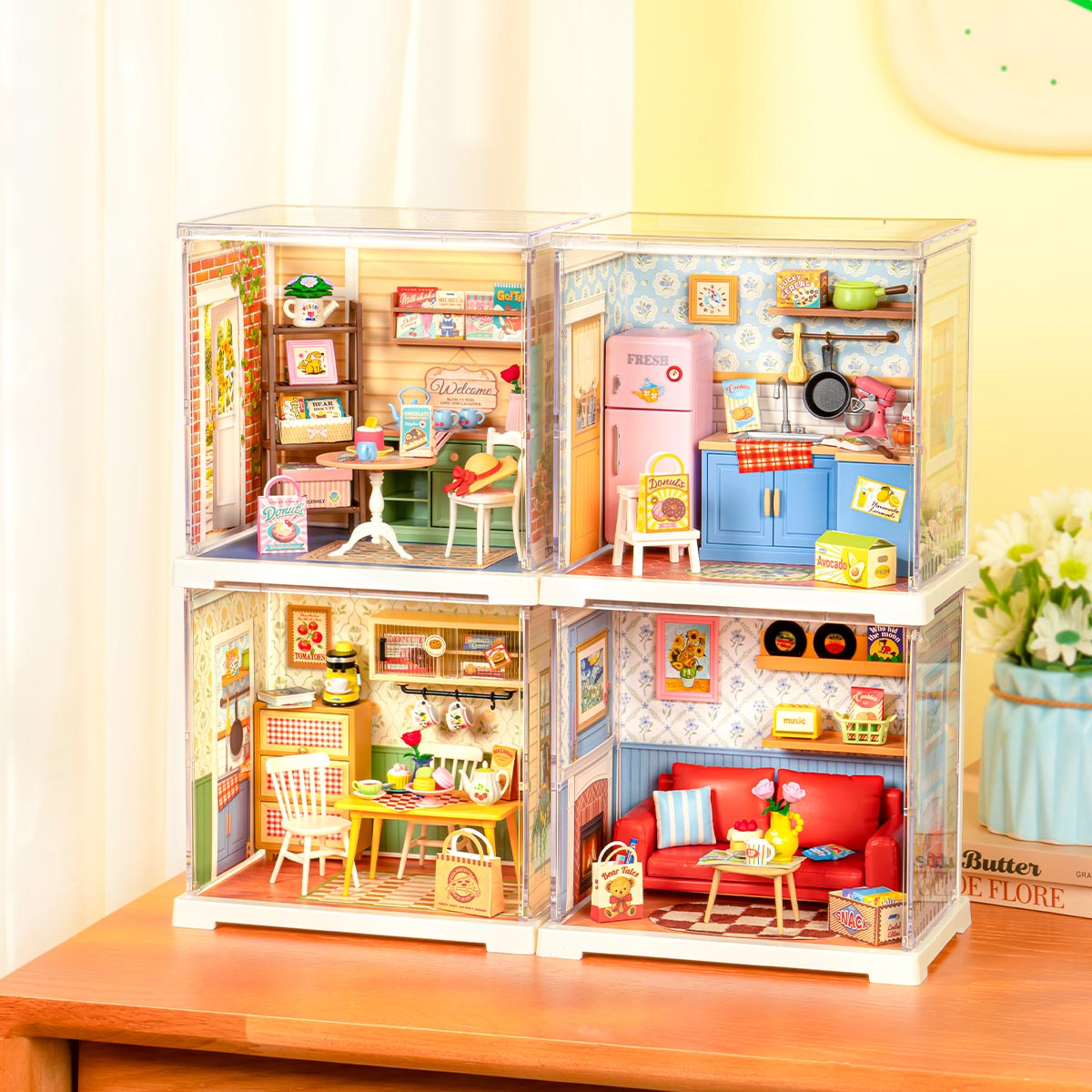 Rolife Country Blue Lounge DIY Miniature House Kit (DWS05)