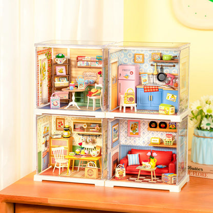 Rolife Country Blue Lounge DIY Miniature House Kit (DWS05)