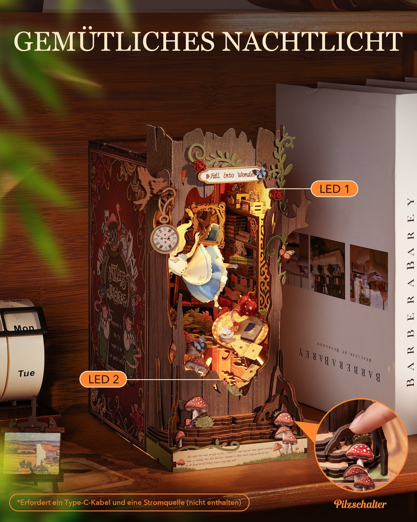 Rolife Fall Into Wonder DIY Book Nook Shelf Insert TGB12