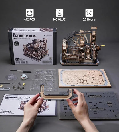ROKR Spaceport Marble Run 3D Wooden STEM Puzzle LGC01