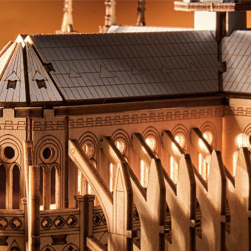 ROKR Notre Dame Paris Cathedral 3D Wooden Puzzle TG511