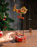 ROKR Santa on Sleigh 3D Wooden Puzzle – DIY Pendulum Balance Christmas Gift MCD05