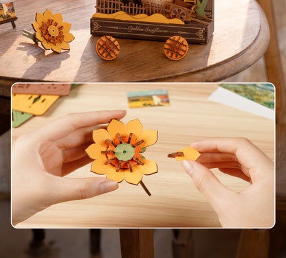Rowood Golden Sunflower 3D Wooden Puzzle TH002