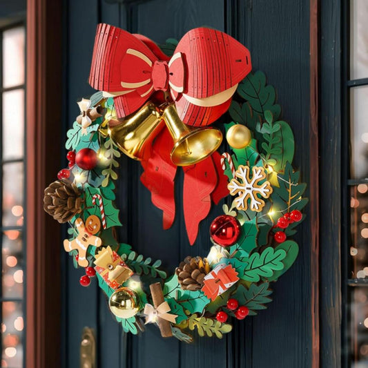 ROKR Christmas Wreath 3D Wooden Puzzle Holiday Ornament TGL04