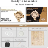 Rokr 3D Wooden Perpetual Calendar Puzzle – DIY Laser-Cut Desk Calendar Gift