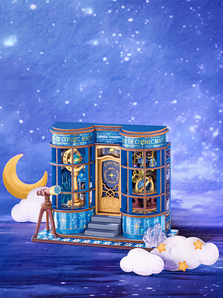 Rolife DIY Miniature House – Magic Astronomy Shop Wooden Puzzle Kit (DS048)
