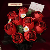 ROKR Red Rose Bouquet(AF02J) DIY Plastic Flower Puzzle Kit Gift