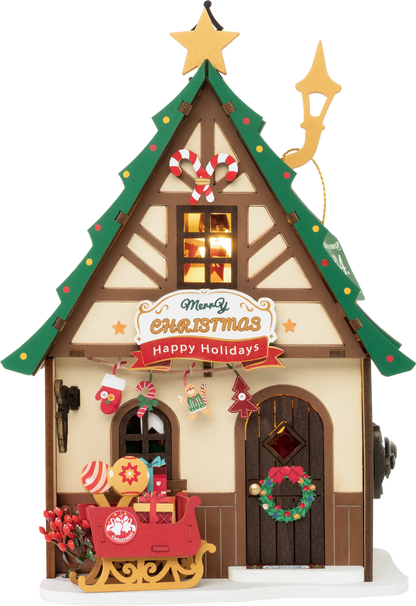 Rolife Twinkling Christmas House DIY Miniature House DS036