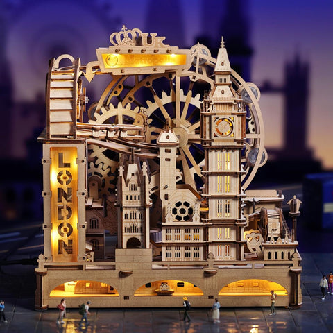 ROKR London Marble Run EGB01 3D Wooden Puzzle with Landmarks