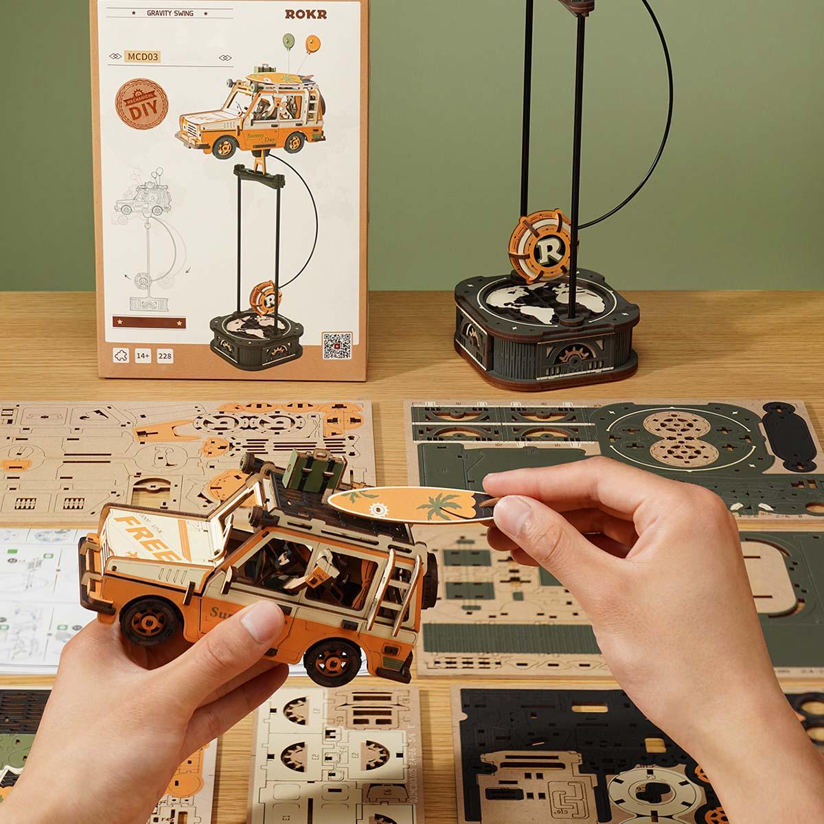 ROKR Road Tripper Pendulum Balance 3D Wooden Puzzle MCD03
