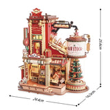 ROKR Dream Gift Factory Model DIY Kit- 3D Wooden Music Box Puzzle Gift