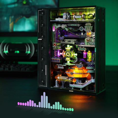 DIY ROKR Alchemy City Marble Run 3D Puzzle – Mechanical Model Kit MR04S