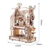 3D Wooden Printing Press Puzzle Kit: DIY STEM Model Desk Decor