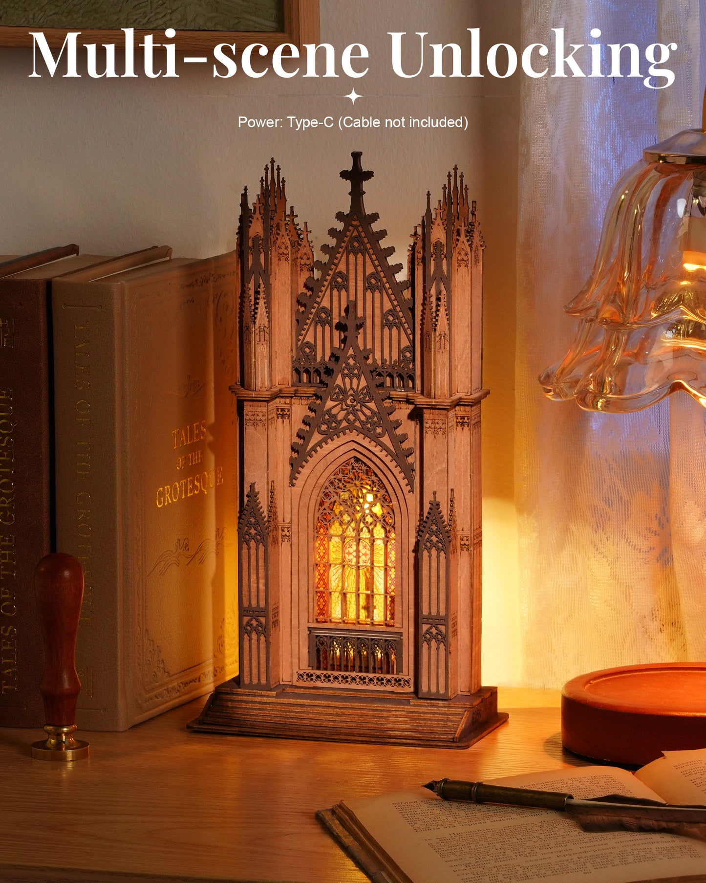 Rolife Twin-Tower Cathedral 3D Wooden Puzzle Kit (TGA01)