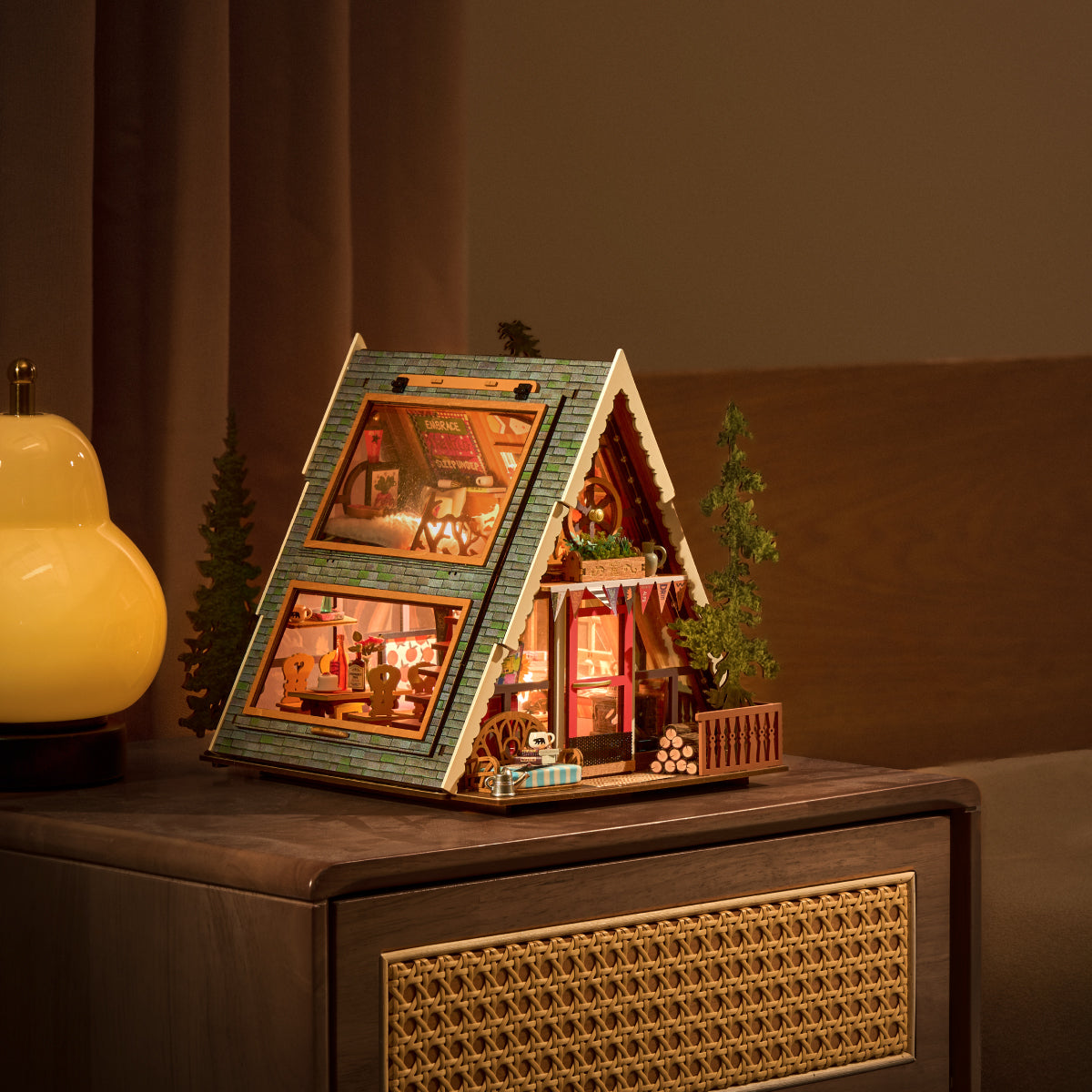 Rolife A-Frame Cabin DIY Miniature House DG181