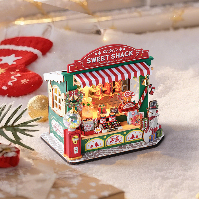 Rolife Christmas Candy Stand DIY Miniature House DS043