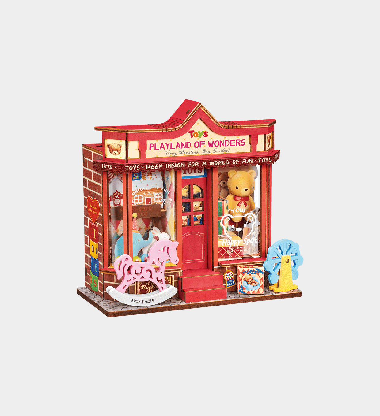 Rolife DIY Miniature House – Whimsy Toy Shop Wooden Puzzle Kit (DS044)