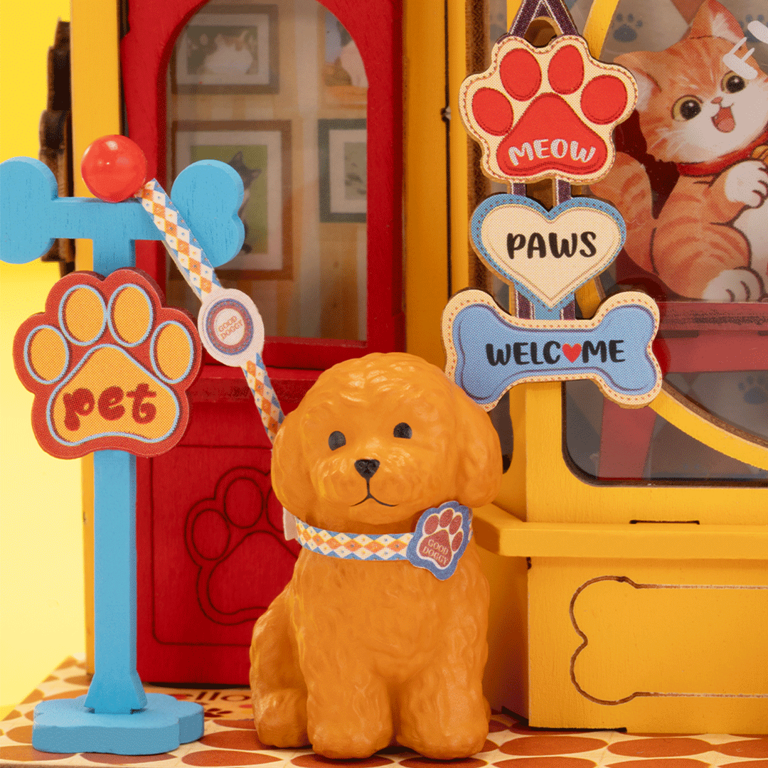 Rolife DIY Miniature House – Pawfect Pet Shop Wooden Puzzle Kit (DS045)