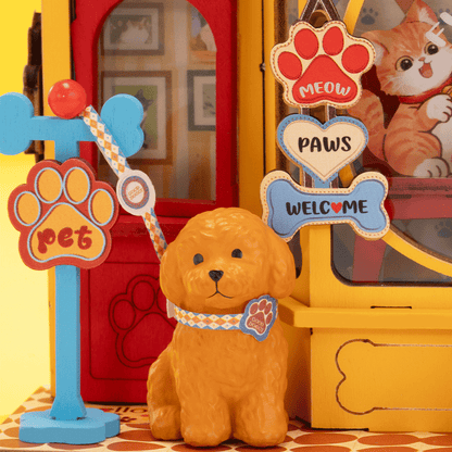 Rolife DIY Miniature House – Pawfect Pet Shop Wooden Puzzle Kit (DS045)