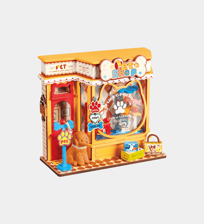 Rolife DIY Miniature House – Pawfect Pet Shop Wooden Puzzle Kit (DS045)